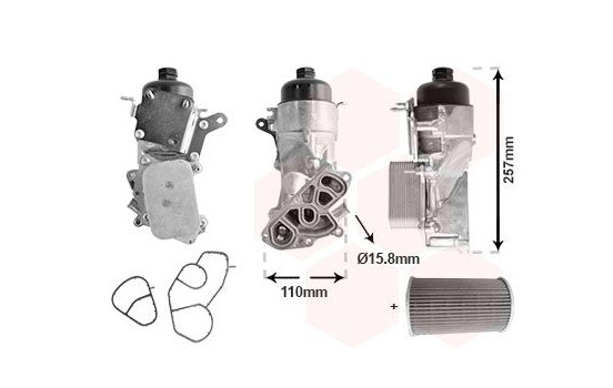 Oil cooler, engine oil 09013729 International Radiators