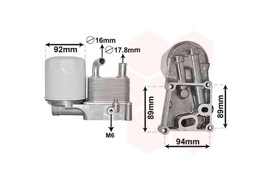 Oil Cooler, engine oil 18003598 International Radiators