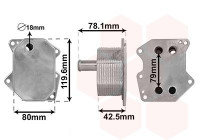 Oil Cooler, engine oil 18013704 International Radiators