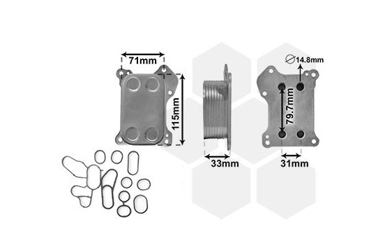 Oil Cooler, engine oil 37013701 International Radiators