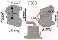 Oil Cooler, engine oil 37013713 International Radiators