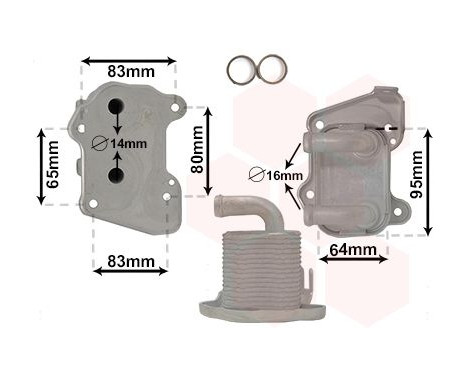 Oil Cooler, engine oil 37013713 International Radiators