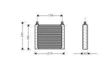 Oil Cooler, engine oil 43003146 International Radiators