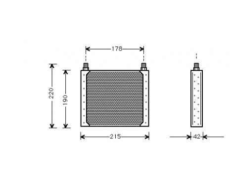 Oil Cooler, engine oil 43003146 International Radiators