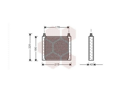 Oil Cooler, engine oil 43003146 International Radiators, Image 2