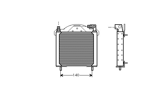 Oil Cooler, engine oil 43003147 Van Wezel