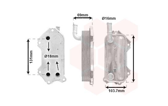 Oil Cooler, engine oil 53013702 International Radiators