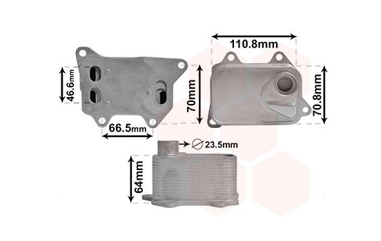 Oil Cooler, engine oil 58013704 International Radiators