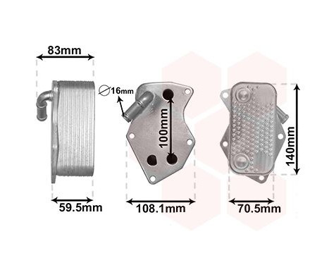 Oil Cooler, engine oil 58013712 International Radiators