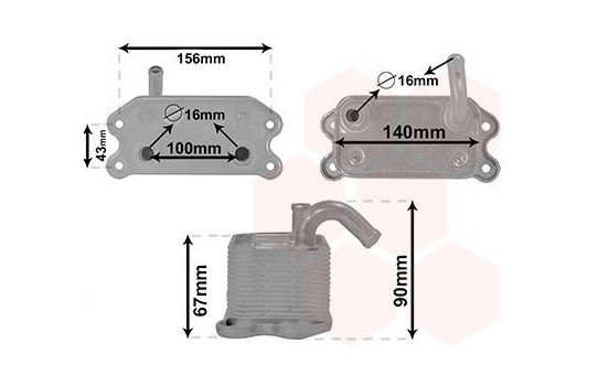 Oil Cooler, engine oil 59013702 International Radiators