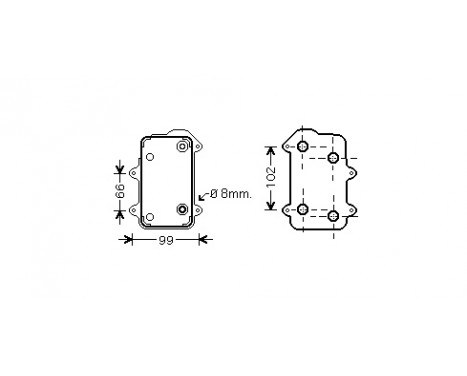 Oil Cooler, engine oil 74003063 International Radiators, Image 2