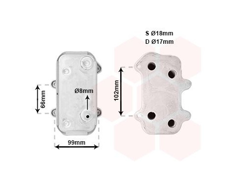 Oil Cooler, engine oil 74003063 International Radiators