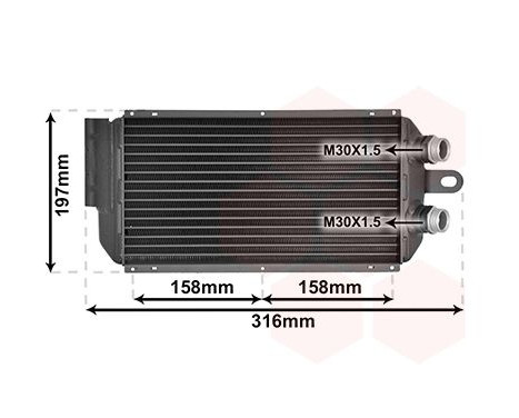 Oil Cooler, engine oil 74003092 International Radiators
