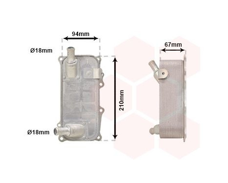 Oil Cooler, engine oil 74013700 International Radiators