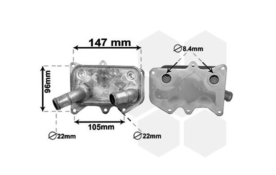Oil Cooler, engine oil 83003215 International Radiators