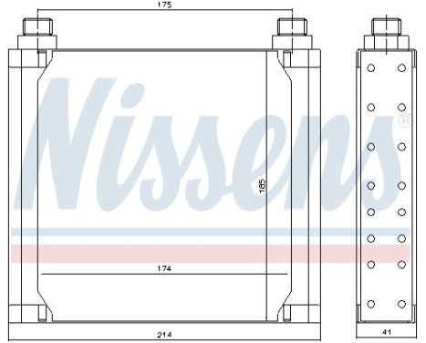 Oil Cooler, engine oil 90535 Nissens, Image 2