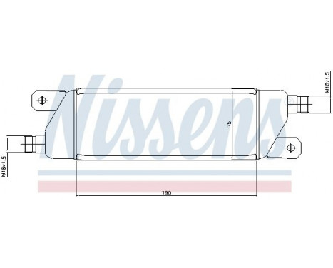 Oil Cooler, engine oil 90568 Nissens, Image 2