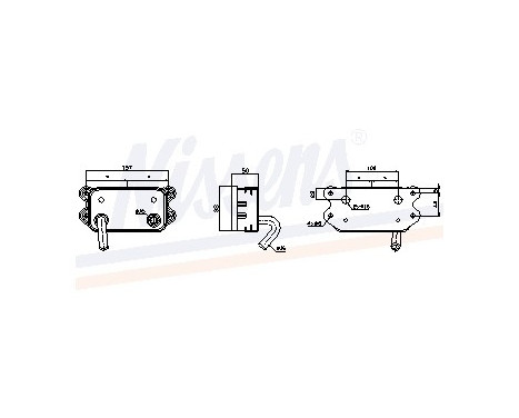 Oil Cooler, engine oil 90580 Nissens