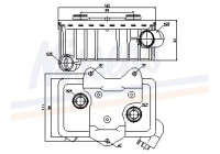 Oil Cooler, engine oil 90582 Nissens