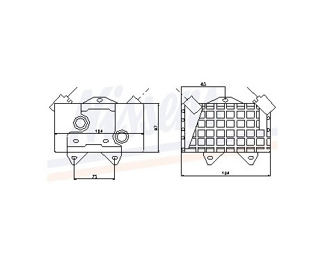 Oil Cooler, engine oil 90597 Nissens