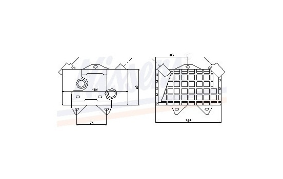Oil Cooler, engine oil 90597 Nissens