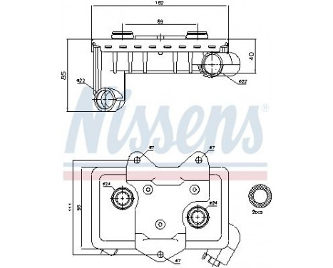 Oil Cooler, engine oil 90597 Nissens, Image 2