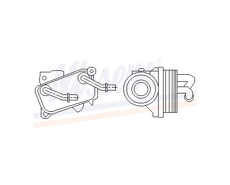 Oil Cooler, engine oil 90599 Nissens