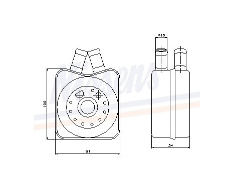 Oil Cooler, engine oil 90606 Nissens