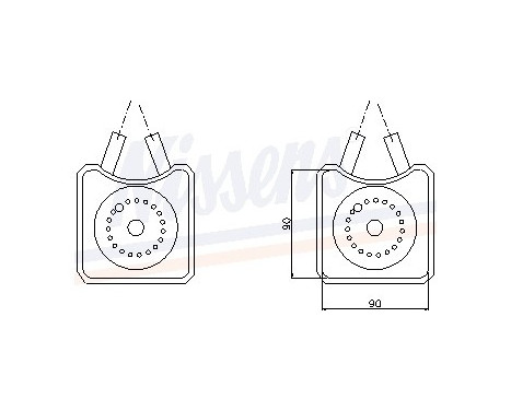 Oil Cooler, engine oil 90607 Nissens