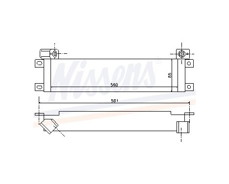 Oil Cooler, engine oil 90615 Nissens