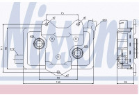 Oil Cooler, engine oil 90618 Nissens