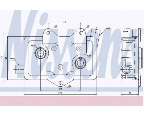 Oil Cooler, engine oil 90618 Nissens