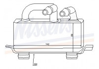 Oil Cooler, engine oil 90621 Nissens