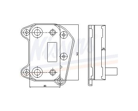 Oil Cooler, engine oil 90622 Nissens