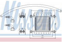 Oil Cooler, engine oil 90634 Nissens