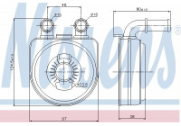 Oil Cooler, engine oil 90650 Nissens
