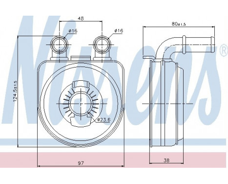 Oil Cooler, engine oil 90650 Nissens