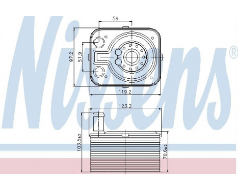 Oil Cooler, engine oil 90655 Nissens