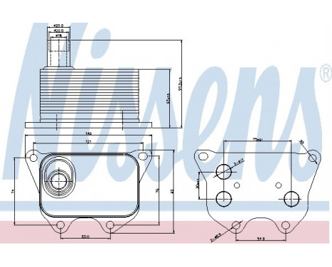 Oil Cooler, engine oil 90659 Nissens