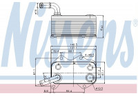 Oil Cooler, engine oil 90660 Nissens