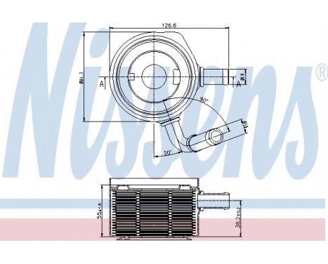 Oil Cooler, engine oil 90669 Nissens