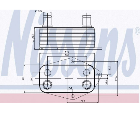 Oil Cooler, engine oil 90675 Nissens
