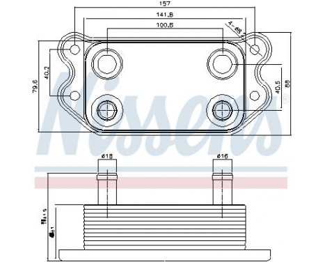 Oil Cooler, engine oil 90676 Nissens, Image 2