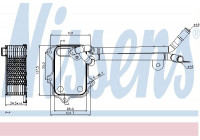 Oil Cooler, engine oil 90679 Nissens