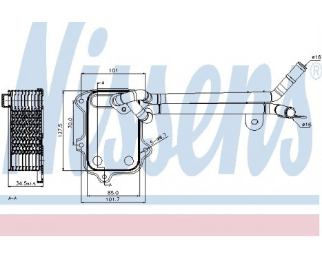 Oil Cooler, engine oil 90679 Nissens