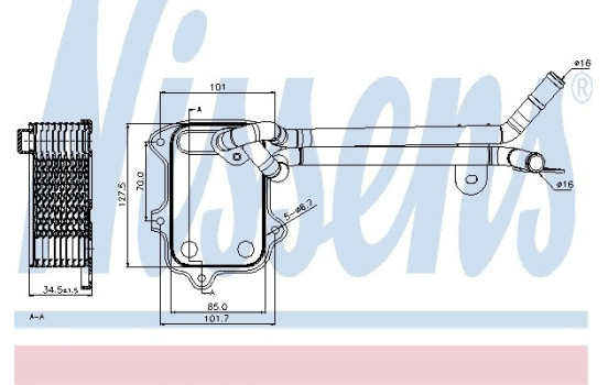 Oil Cooler, engine oil 90679 Nissens