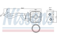 Oil Cooler, engine oil 90685 Nissens