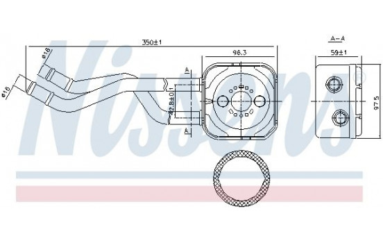 Oil Cooler, engine oil 90685 Nissens