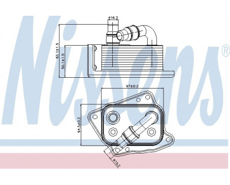 Oil Cooler, engine oil 90688 Nissens