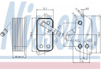Oil Cooler, engine oil 90689 Nissens